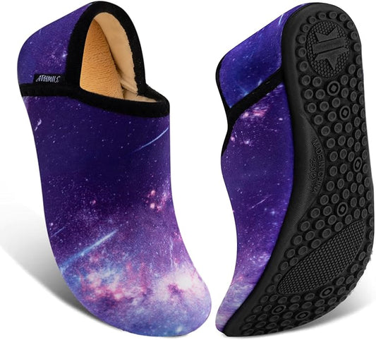 ATHMILE House Slippers for Women Men Indoor Barefoot Slippers Socks Furry Slip on House Shoes Cozy Comfy for Home Bedroom Travel Yoga