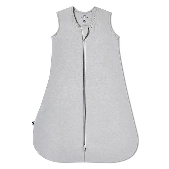 HALO SuperSoft Bamboo Wearable Blanket 1.5 TOG – Buttery Soft, Plush Baby Sleep Sack for Newborns, Infants & Toddlers, Hip-Healthy Design, Machine Washable, 0 – 6 Months, Small, Storm Grey