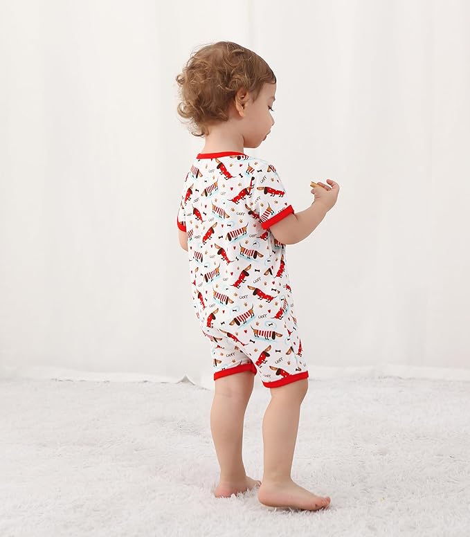 Baby Boy Romper Toddler Boys Short Sleeve Shorts Soft Jumpsuit Outfit Viscose Made from Bamboo