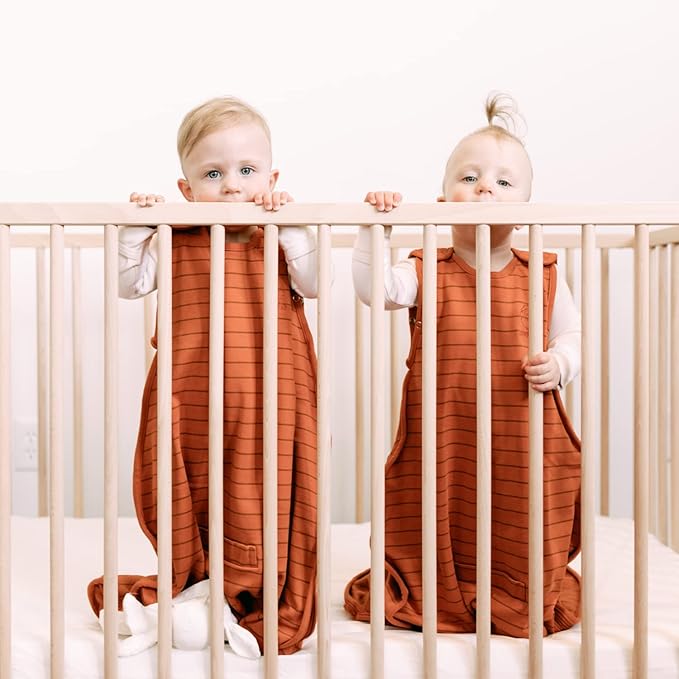 Woolino Toddler Sleep Sack, 4 Season, Merino Wool and Organic Cotton, Baby Sleep Bag, 2-4 Years, Rust