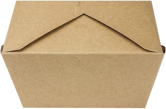Karat Paper To Go Boxes [110 oz - 160 ct] Leak-Resistant, Microwavable, Heavy-Duty Take Out Boxes | Grease Resistant & Stackable | #4 Kraft Brown