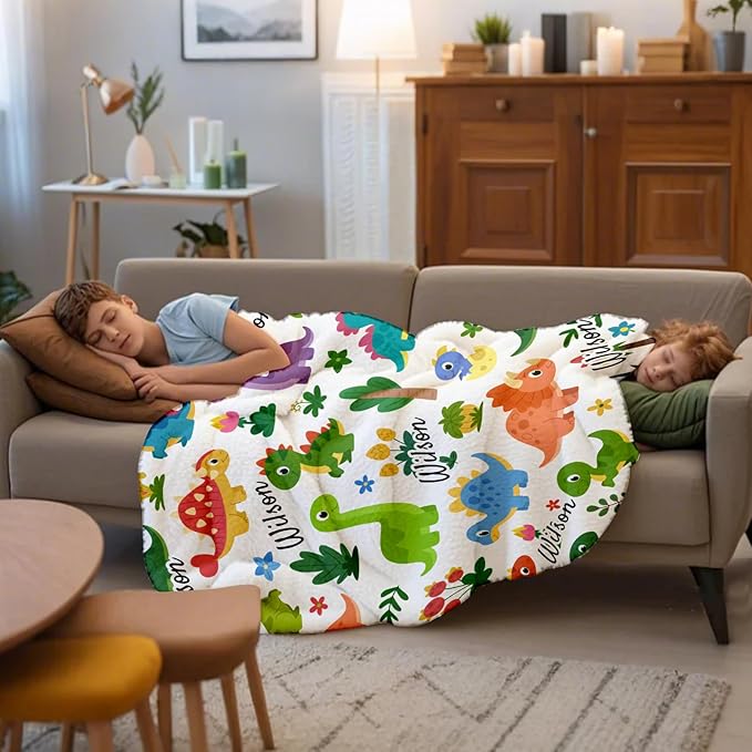 Ship Next Day, Personalized Baby Blanket for Boys Girls - Printed in USA, Custom Baby Blanket with Name Super Soft Plush Flannel, Easter Christmas Brithday Gifts for Baby Shower Kids Toddlers Newborn