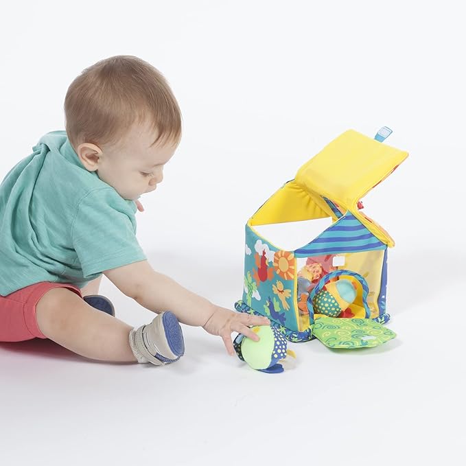 Manhattan Toy Put and Peek Birdhouse Soft Activity Toy 7.5 x 7.5 x 9 inches
