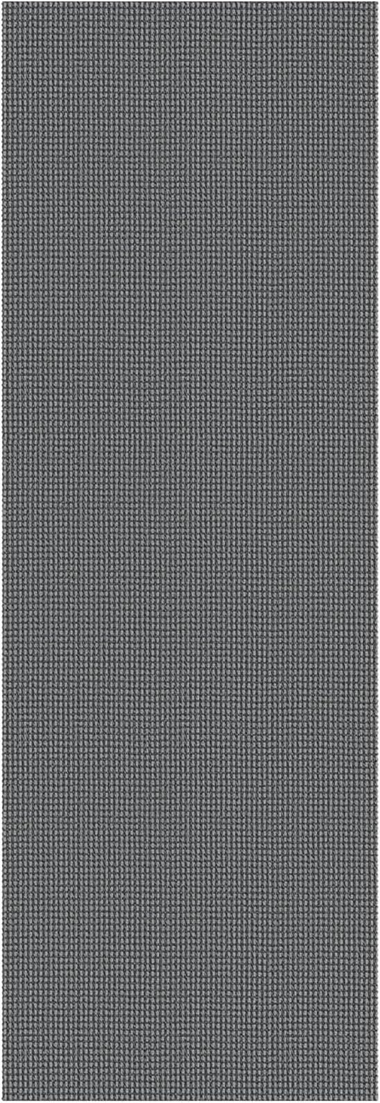 KOZYFLY Runners for Hallways 3x8 ft Washable Kitchen Runner Non Slip Rubber Backed Hall Runners Cotton Entryway Runner Rugs Floor Carpet for Indoor Backdoor Bedroom Kitchen, Grey/Dark Grey