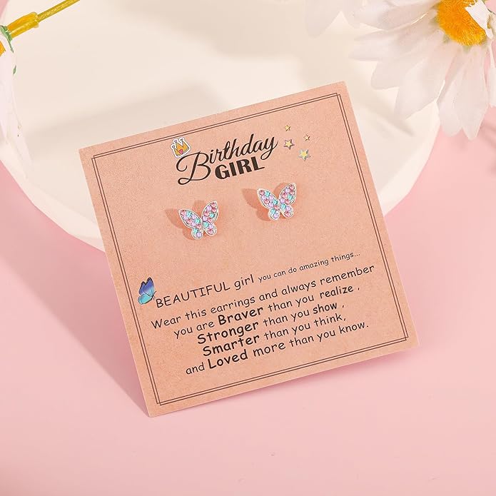 Butterfly Earrings Birthday Christmas Jewelry Gifts for Daughter Granddaughter Niece Butterfly Lover