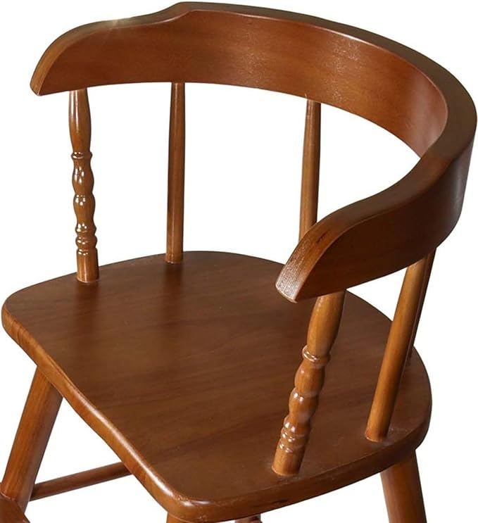 Sargent's Sons Amish Style Wooden Youth Chair, Desk Chair, Youth Dinning Chair with Step & Arms (Dark Walnut)