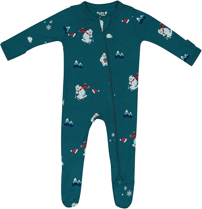 KYTE BABY Unisex Zipper Closure Footies, Rayon Made From Bamboo, 0-24 Months
