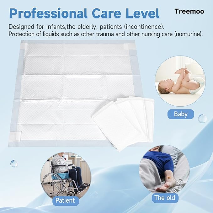 32" x 36" Super Absorbent Bed Pads Disposable Adult Hospital Grade Ultra Thick and Leakproof Underpads for Elderly XXL Extra Large Chucks Incontinence Pads for Baby (25 Count)