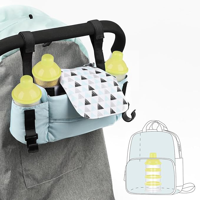 Accmor Formula Dispenser On The Go, 4 Compartments Stackable Formula Container for Travel, Baby Milk Powder Kids Snack Container, BPA Free ﻿