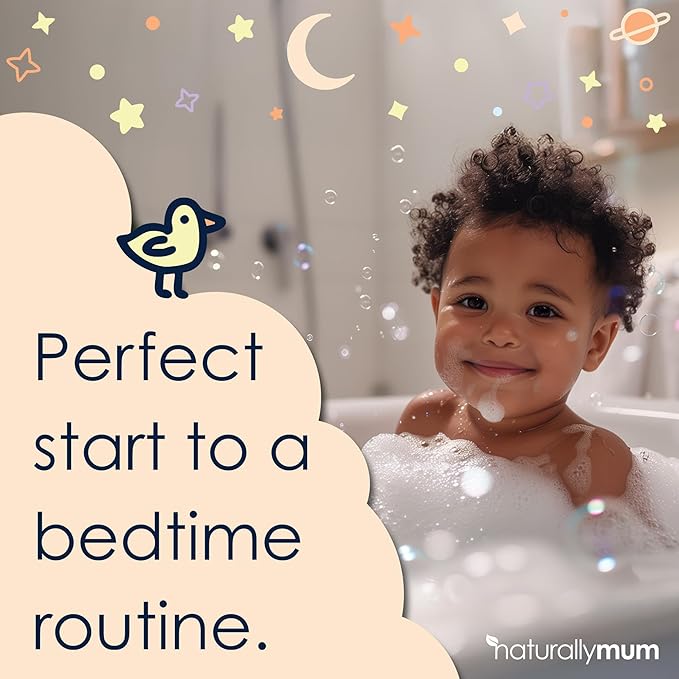 Kids Magnesium Sleepy Bath Soak - Bubble Bath - All-Natural & Calming - Suitable for Newborns with Dry & Sensitive Skin - Lavender & Chamomile Essential Oils – Made in UK - 8.8fl oz