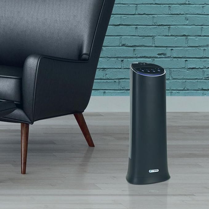Pure Guardian Ultrasonic Cool Mist Humidifier, 100 Hour Run Time, 1.5 Gallon Tank, 440 Sq. Ft. Coverage, Medium Rooms, Quiet, Filter Free, Black, H3200BAR