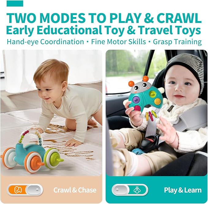 Early Learning Toys for 1 Year Old Boy, Baby Busy Toy with Lights and Sounds, Travel Sensory Cube for Toddlers 1-3, Learning Fine Motor Skills First Birthday Gifts for Toddler