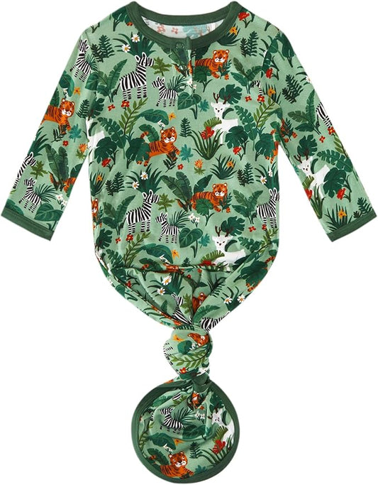 Baby Sleeper Gown Viscose from Bamboo Newborn Nightgowns Unisex Long Sleeve Sleep Sack