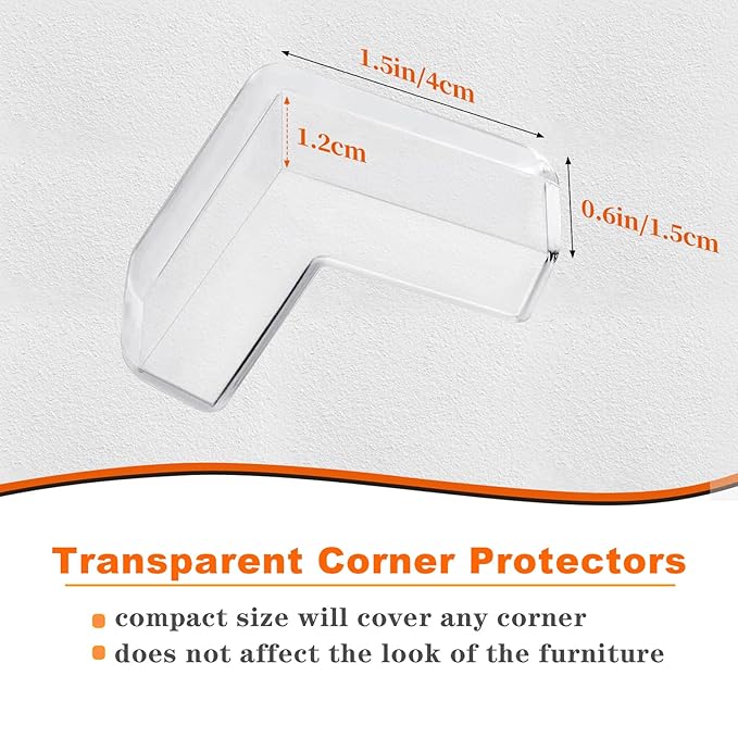 12 Pack Corner Guards Corner Protectors Baby Proof Furniture Corner & Edge Safety Bumpers, Table Corner Protector for Furniture Baby Safety Sharp Corner Covers, Clear