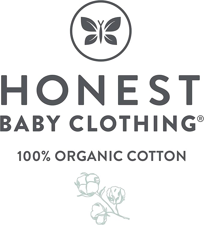 HonestBaby Unisex-Baby 5-Pack Short Sleeve T-Shirts 100% Organic Cotton Baby, Toddler, Little Kid, Boy, Girl, Unisex