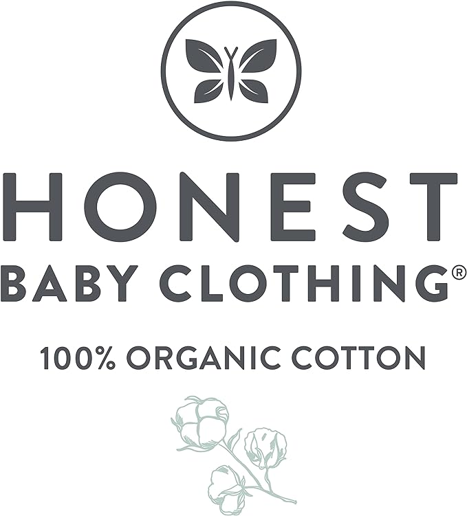 HonestBaby 10-Pack Short Sleeve T-shirts 100% Organic Cotton Baby, Toddler, Little Kids, Boys, Girls, Unisex