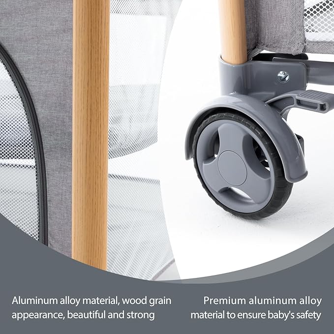 Twins Bassinet Portable Crib for Baby, Portable Babe Playpen