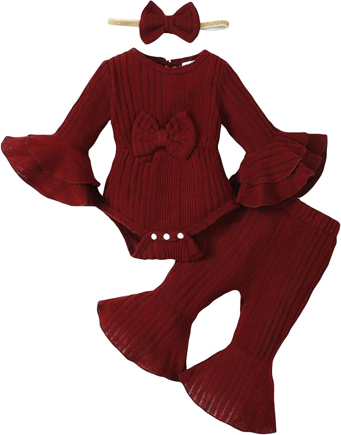 SUNNY PIGGY Baby Girl Clothes Infant Newborn Outfits Romper 0-18 Month Toddler Girls’ Clothing Pant Set