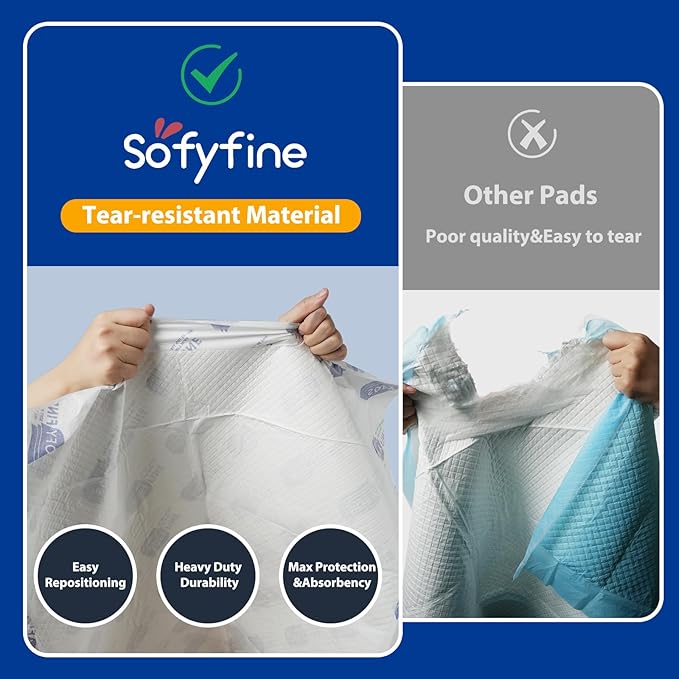Extra Large Disposable Bed Pads 36"x 48"(20 Count) Adult Chucks Incontinence Underpads,Thicken Premium Tear Resistant Waterproof Pee Pads for Elderly,Kids,10X Super Absorbency Puppy Training Pads