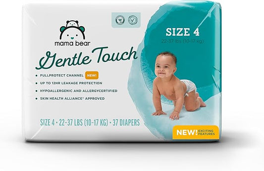 Amazon Brand - Mama Bear Gentle Touch Diapers, Size 4, 37 Count