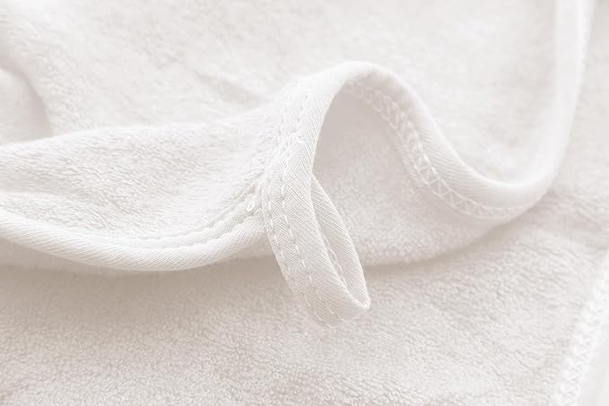 HIPHOP PANDA Baby Washcloths, Rayon Made from Bamboo - 2 Layer Ultra Soft Absorbent Newborn Bath Face Towel - Reusable Baby Wipes for Delicate Skin - Ivory, 30 Pack