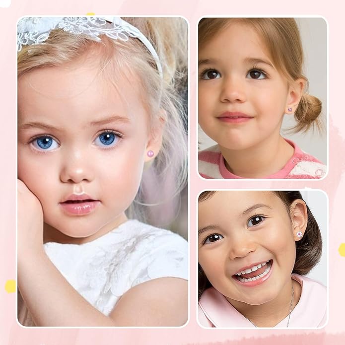 6 Pairs Huggie Hoop Earrings 925 Sterling Silver Stud Sets Cute Heart Hoops Tiny Cubic Zirconia Flower Stud Small Hypoallergenic Cartilage Sleeper Earrings