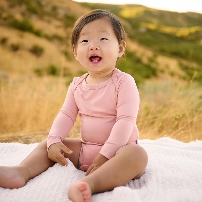 Little Sleepies Long Sleeve Bodysuit for Baby Girls & Boys, Soft Viscose from Bamboo One Piece, Tagless Baby Clothes w/Snaps