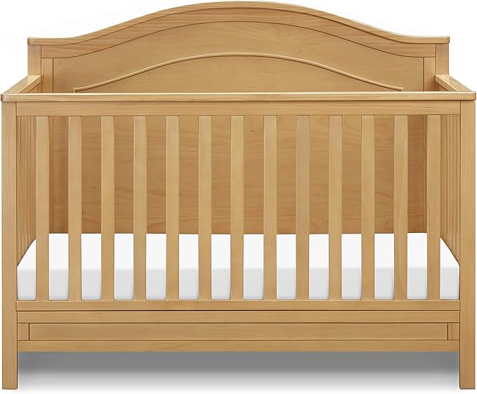 DaVinci Charlie 4-in-1 Convertible Crib - GREENGUARD Gold Certified - Wooden Baby Crib Convertible to Toddler Bed, Daybed, and Full-Size Baby Bed with 4 Adjustable Heights - Easy to Assemble - Honey