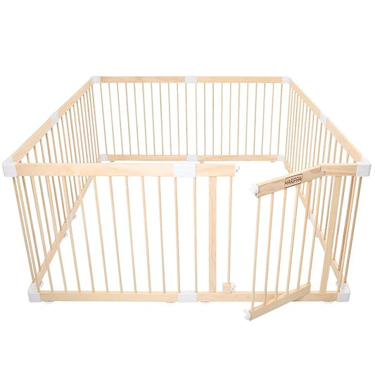 HARPPA Baby Gate Playpen Baby Fence for Babies and Toddlers Play Yards for Play Area (60x71.5x24 inches)