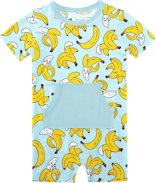 Baby Boy Romper Toddler Boys Short Sleeve Shorts Soft Jumpsuit Outfit Viscose Made from Bamboo