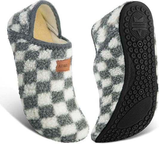 ATHMILE House Slippers for Women Men Indoor Barefoot Slippers Socks Furry Slip on House Shoes Cozy Comfy for Home Bedroom Travel Yoga