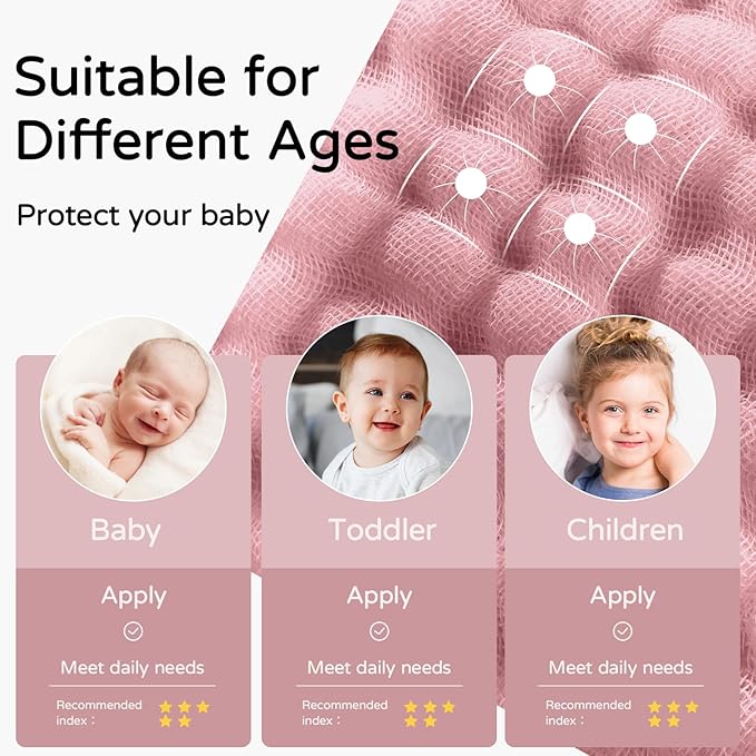 Yoofoss Hooded Baby Towels for Newborn 2 Pack 100% Muslin Cotton Baby Bath Towel with Hood for Babies, Infant, Toddler and Kids, Large 32x32Inch, Soft and Absorbent Newborn Essential
