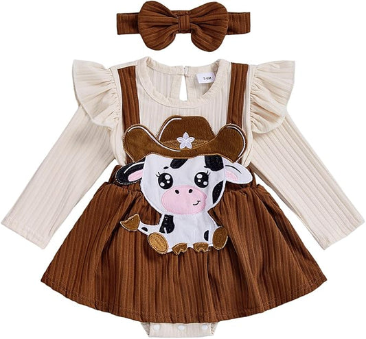 YINGISFITM My First Christmas Baby Girl Outfit Gingerbread Man Romper Dress and Headband Newborn Christmas Clothes for Girls