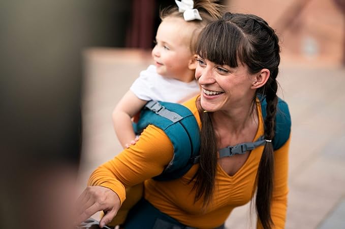 Beco Baby Carrier 8 Hybrid Newborn to Toddler Carrier (7-45lbs) - All in 1 Mesh Toddler Carrier - Baby Carrier Backpack, Front and Hip Carrier with Adjustable Seat - Cooling Ergonomic Carrier (Teal)