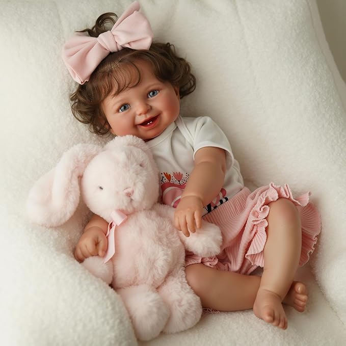 BABESIDE Realistic Reborn Baby Doll 20" Lifelike Newborn Girl - Full Body Vinyl Real Life Baby Doll, Poseable Doll with Feeding Kit Gift Box for Kids Ages 3+