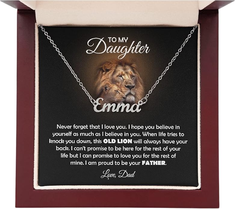 To My Beautiful Daughter Necklace from Mom & Dad | Cubic Zirconia Pendant with Heartfelt Message Card & Gift Box | Daughter Birthday, Graduation, Christmas Jewelry Gift from Parents