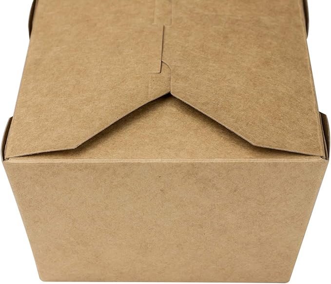 Karat Paper To Go Boxes [48 oz - 300 ct] Leak-Resistant, Microwavable, Heavy-Duty Take Out Boxes | Grease Resistant & Stackable | #8 Kraft Brown