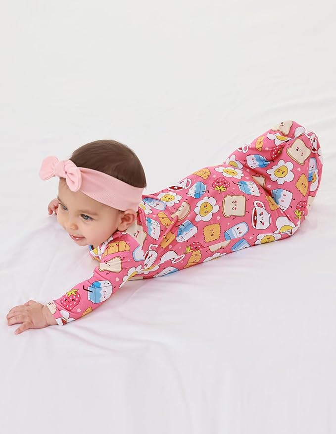 Baby Nightgowns Sleeper Gown Newborn Long Sleeve Pajama Gowns Unisex Viscose from Bamboo Infant Sleepwear