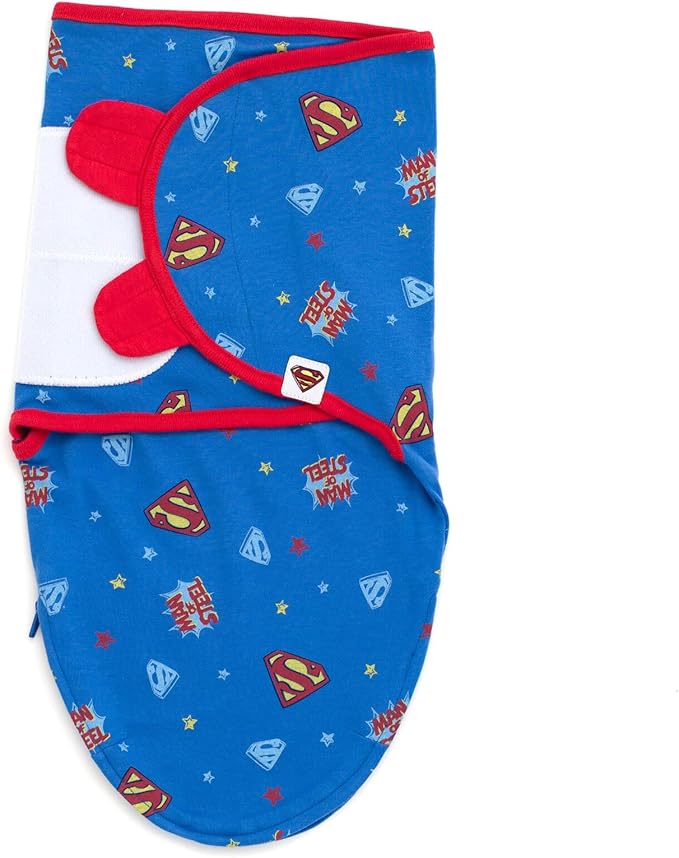 DC Comics Justice League The Flash Superman Batman Baby 3 Pack Swaddle Sacks Newborn to Infant