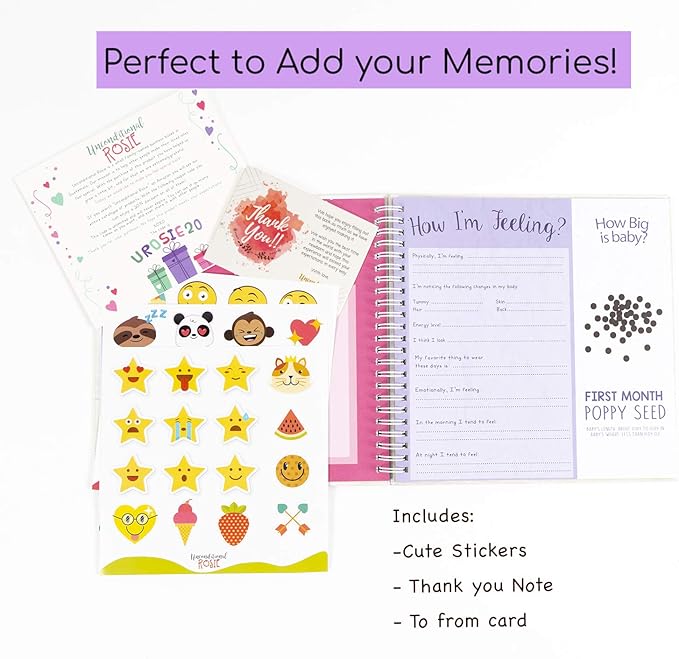 My Pregnancy Journal and Baby Memory Book - Baby Scrapbook and Photo Album - Perfect Pregnancy Gifts for First Time Moms - Picture and Milestone Books for Toddlers - Keepsake for Parent