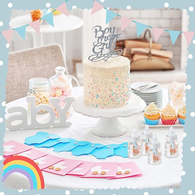 36 Pcs 3.5 Inch Baby Bottle Shower Favor Mini Plastic Candy Bottle Clear Bottles for Baby Shower Mini Feeding Candy Box for Party Favor Gift Decor(White)