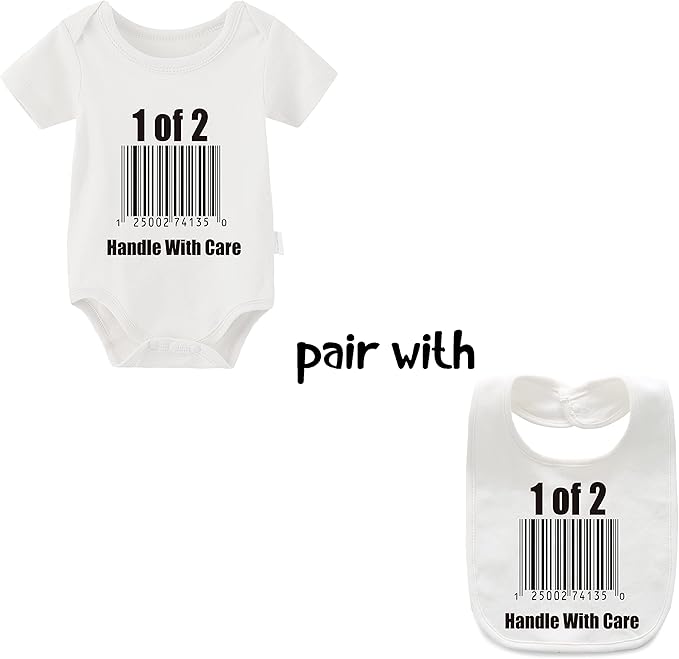 YSCULBUTOL Baby Twins Bodysuit Perfect Together Best Friend Newborn Romper Toddler Unisex Twin Outfit