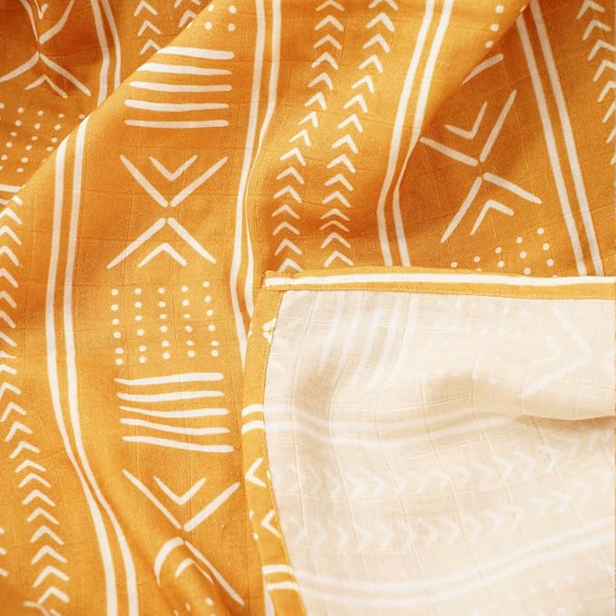 Muslin Swaddle Blankets for Baby Boys and Girls,3 Pack Breathable Soft Receiving Blanket,Large 43.3X 43.3 inches,Newborn Essentials Must Haves(Geometry)