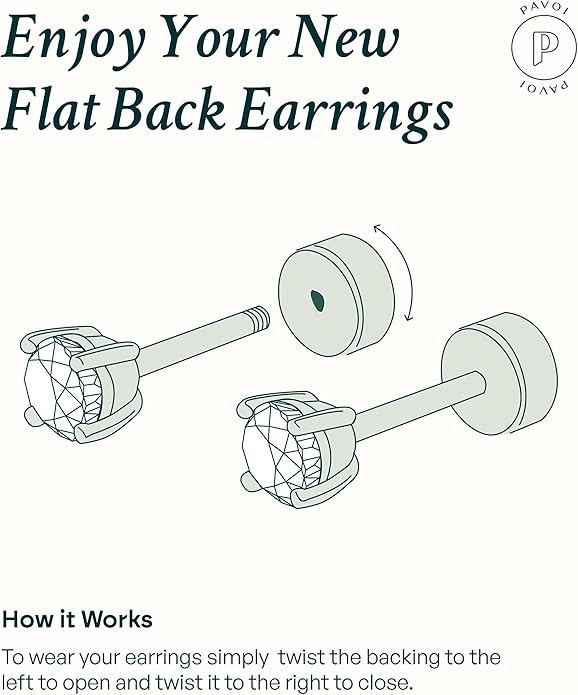 PAVOI 14K Gold Plated Dainty Flat Back Earrings for Women - Hypoallergenic Sterling Silver Posts Helix Cartilage Piercing Jewelry - Emoji Motif Bow Celestial Flatback Gold Stud Earrings Screw Back