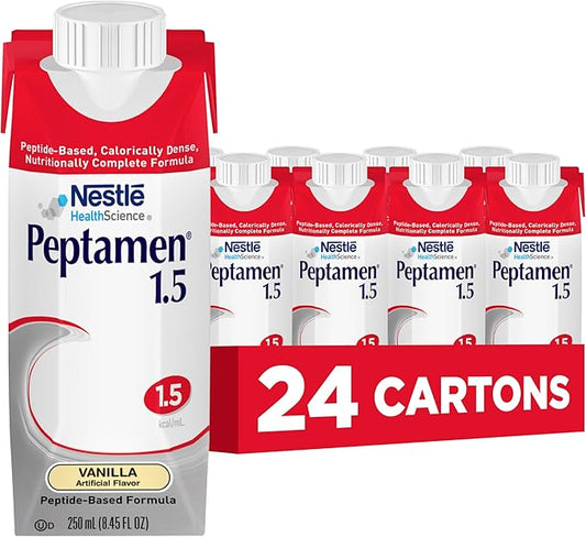 Nestle Peptamen 1.5 Oral Supplement Vanilla 250 mL Carton 24 Ct