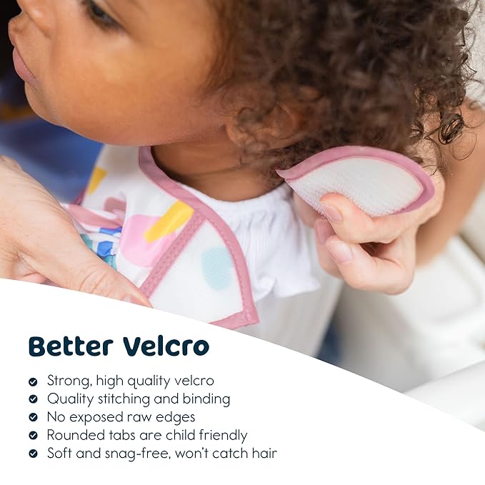 Tiny Twinkle Mess Proof Baby Bibs for Eating - Waterproof, Wipeable Bibs - Toddler Bibs - Travel Friendly - PFAS, PVC, BPA, Phthalate Free - Baby Food Bibs(3 Pack,Boho
