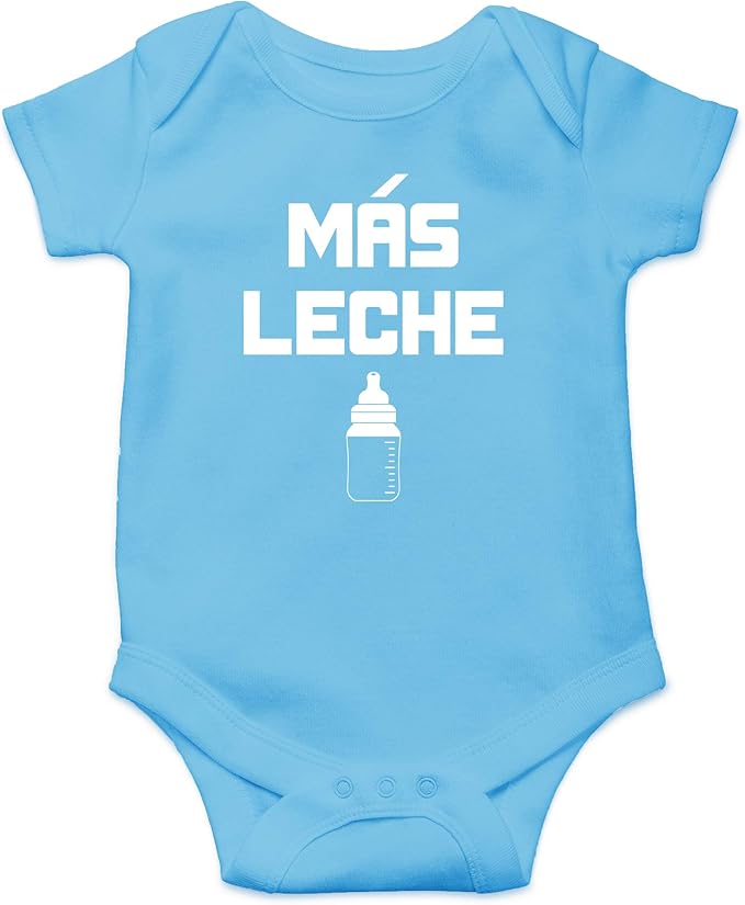 CBTwear Mas Leche - Baby Clothes - Funny Newborn Bodysuit Outfits for Boys and Girls