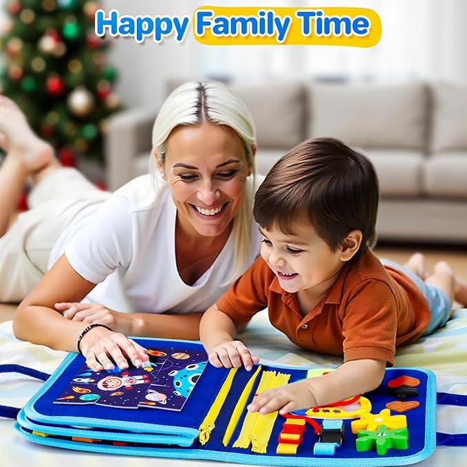 Toddlers Montessori Busy Board Toys for 1 Year Old Boy Gifts, Educational Preschool Learning Travel Toys for Toddlers 1-3, One Year Old Boys Girls 1st Christmas Birthday Gifts Age 1-2-4