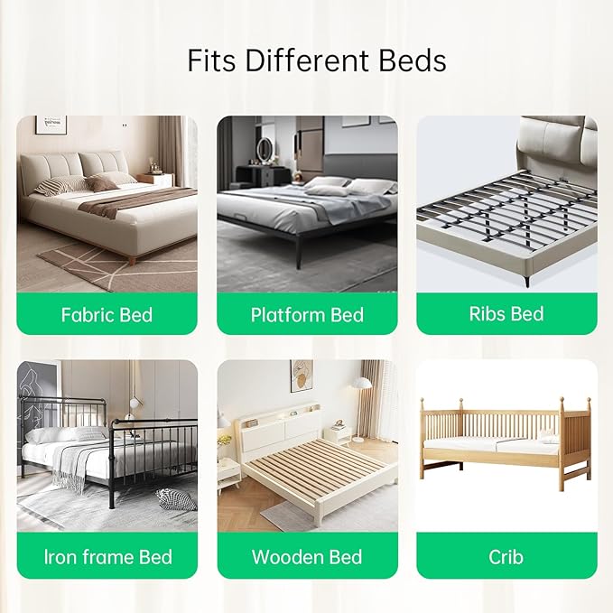 Folding Bed Rail for Toddlers,Baby Bed Rail Guard with Reinforced Anchor Safety System,Fit Bunk,Full Size,Queen,King,Twin(White,59"x23.6")