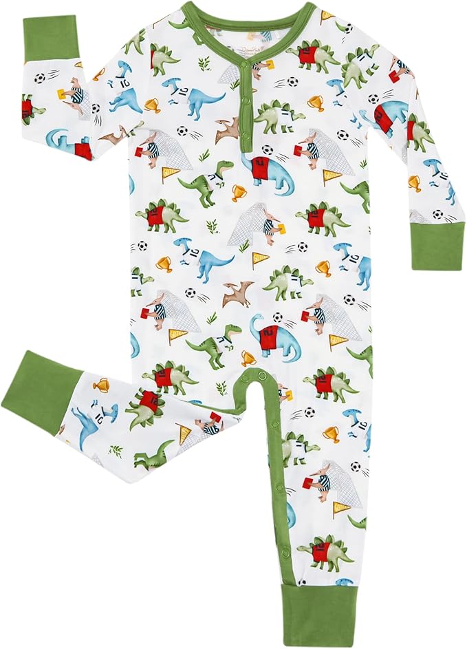 Baby Boys Girls Romper-Viscose Made from Bamboo, Long Sleeve Jumpsuits Soft Footless Rompers, Unisex